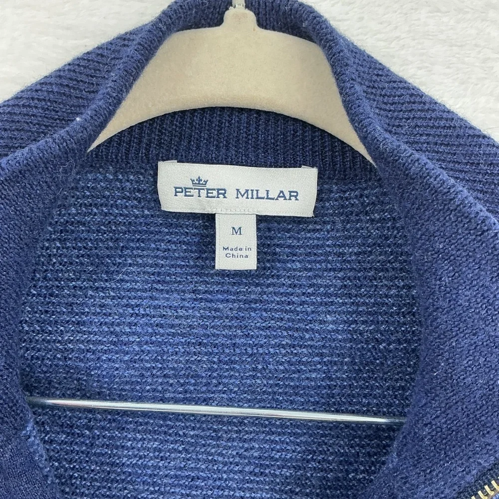 Peter Millar Men's Deep Blue Zip-Up Sweater A536